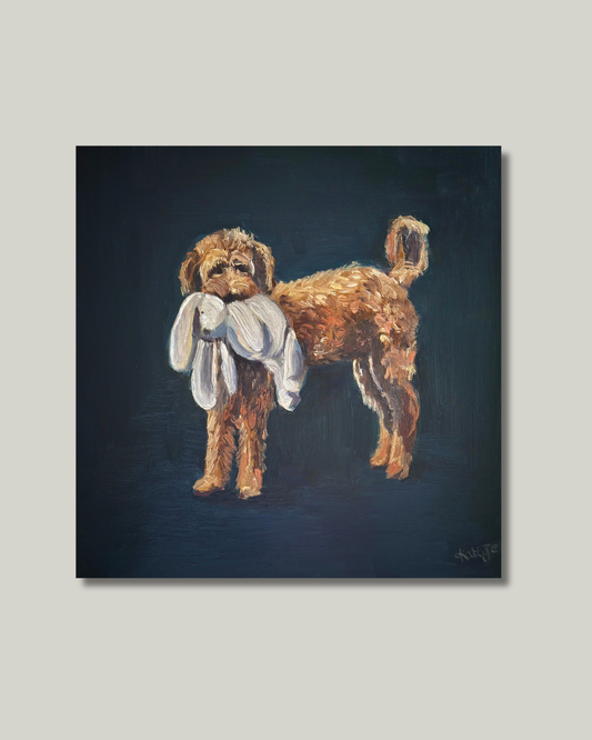 "Golden Doodle": 5x5 Print