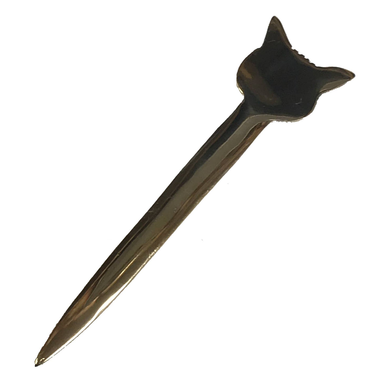 6-1/4" Solid Brass Fox Head Letter Opener