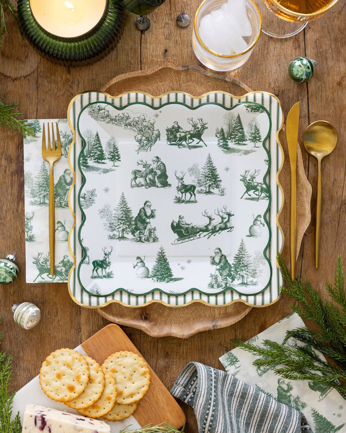 WTL1340 - Winter Toile Plate - 9"