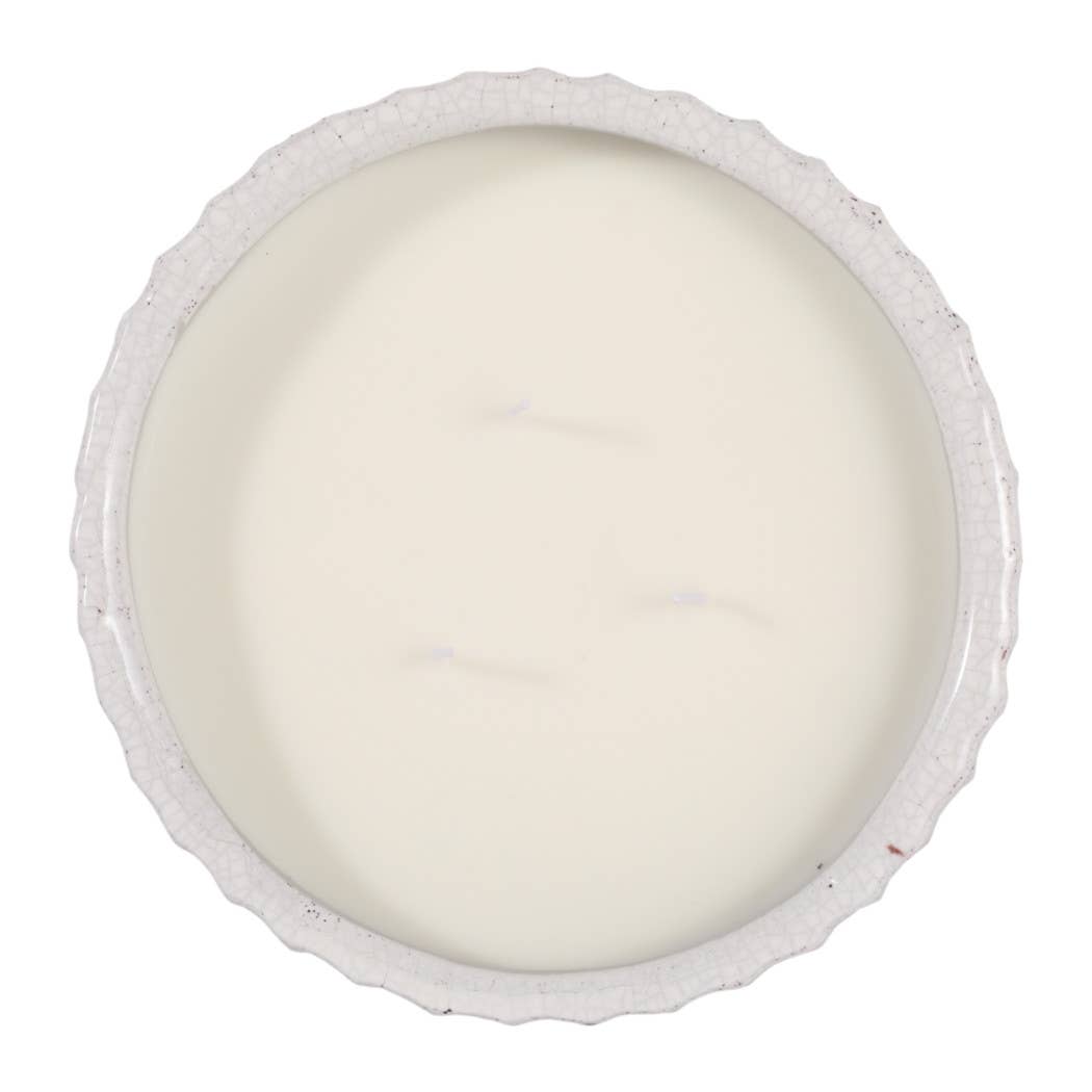 Candle - Lemon Ginger Scented White Ceramic Wax, 35 Oz