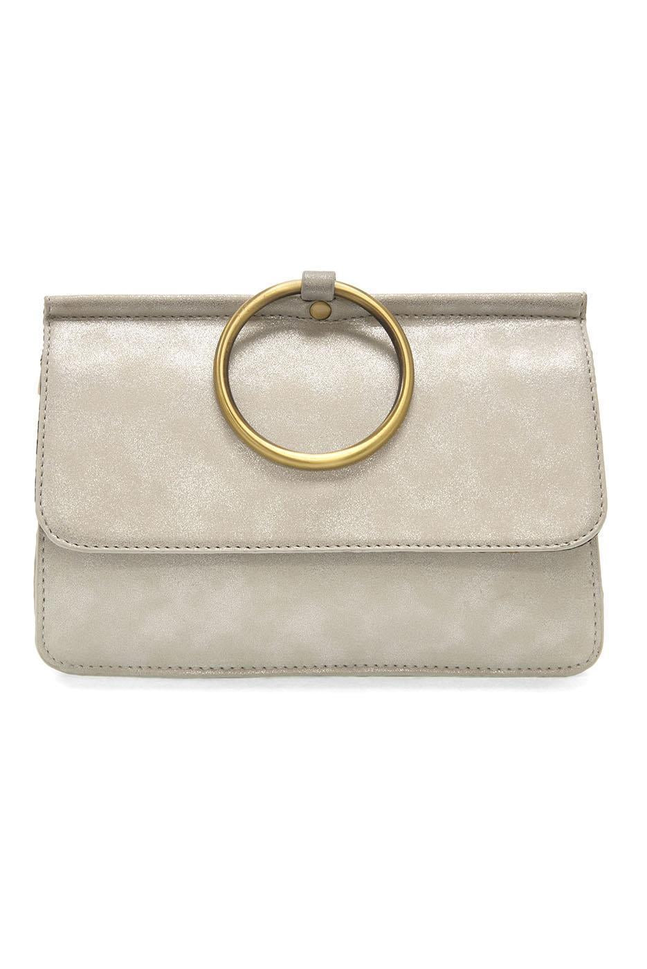 Metallic Silver Aria Ring Bag