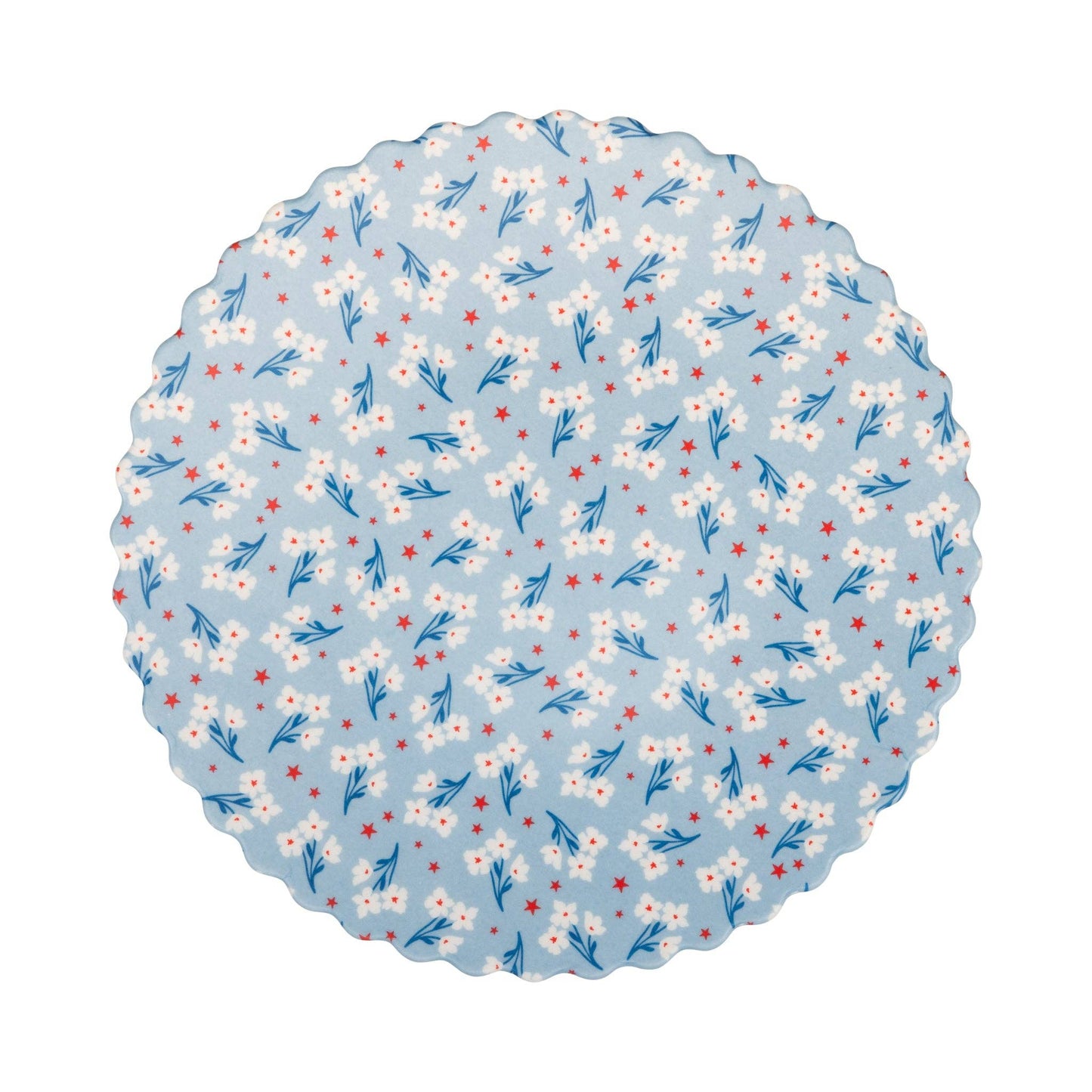 Floral Bamboo Paper Plate Set