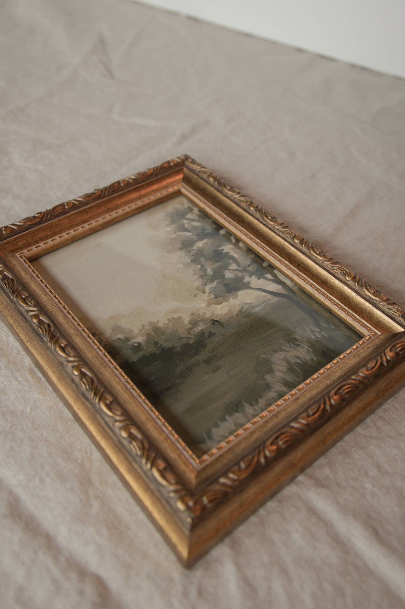 Antique Style Framed Art Print-Landscape-"Families Restored"