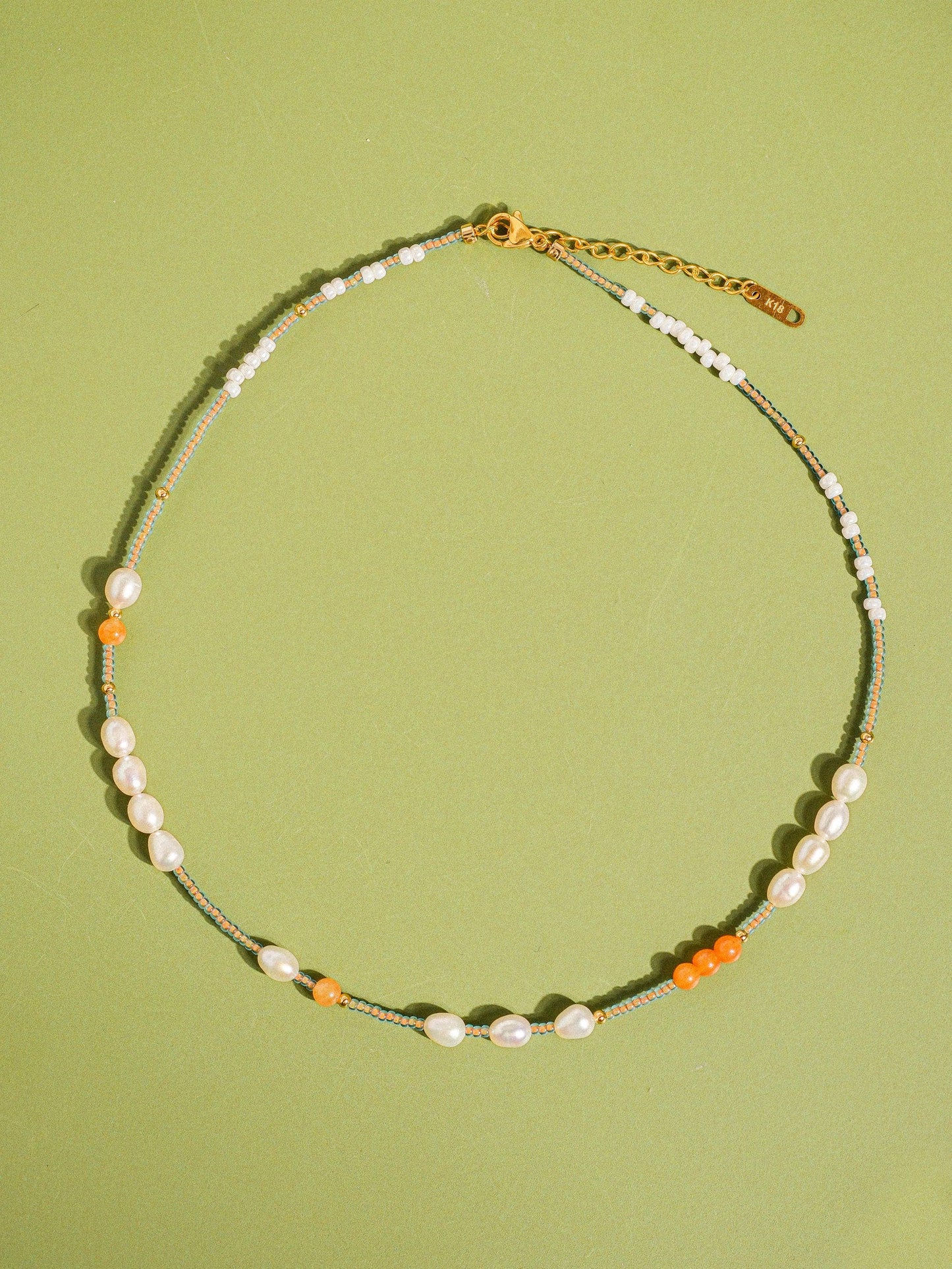 18K Handmade  Bohemian Beaded Stack Necklaces: Sapphira-Turquoise