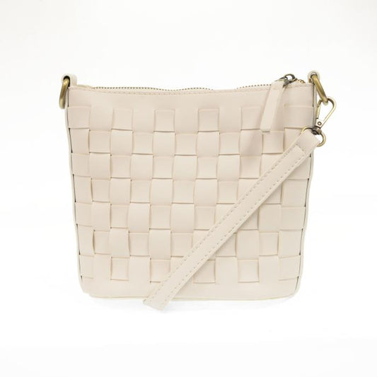 White Maci Woven Crossbody
