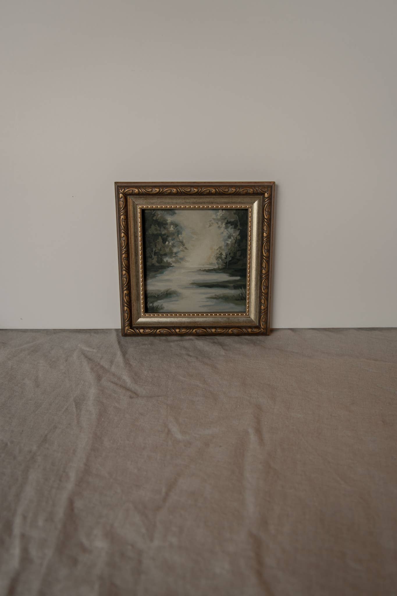Antique Style Framed Art Print -Landscape- "Reeds of Dew"