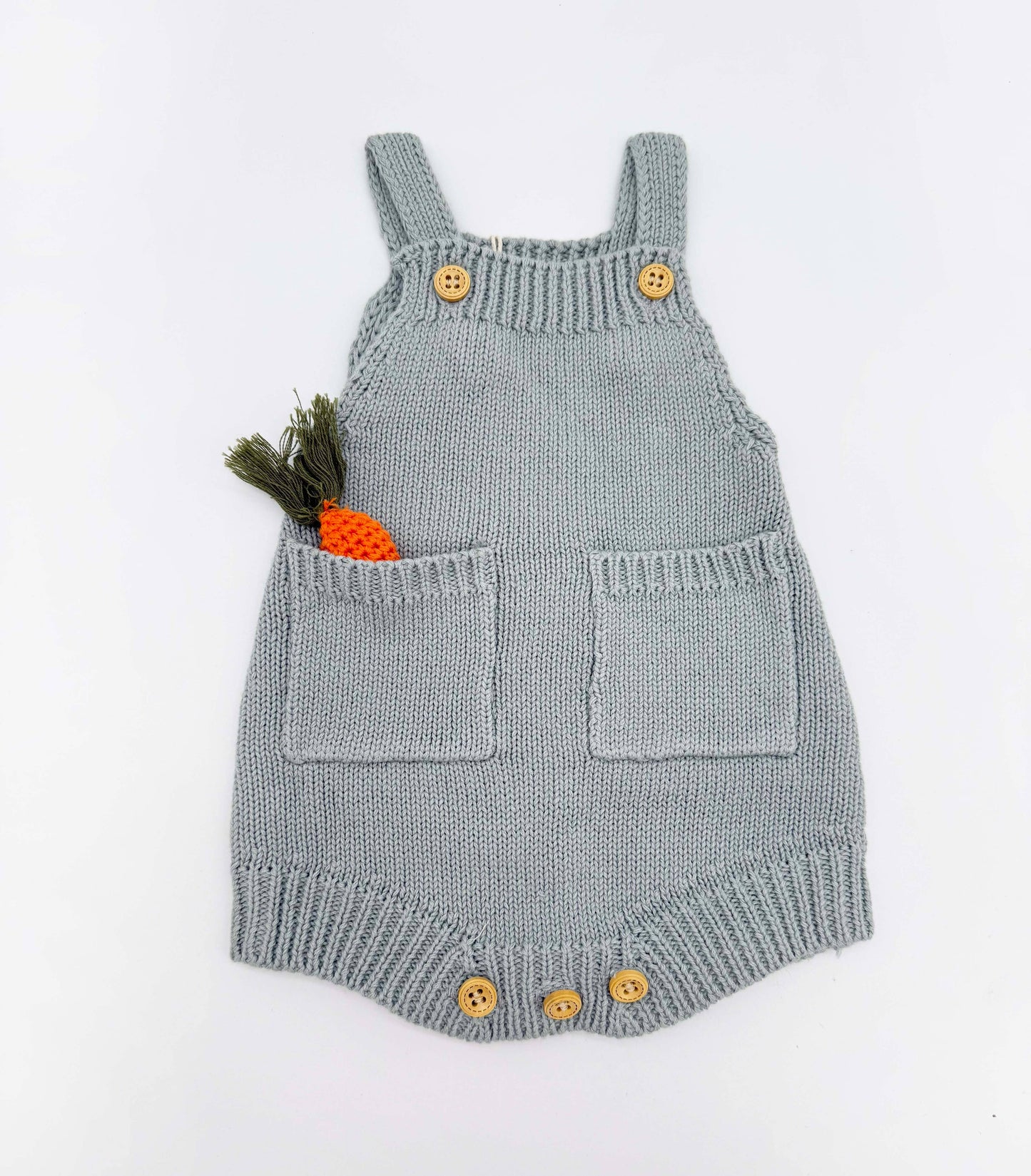 Henry Dusty Blue Romper: 0-3m