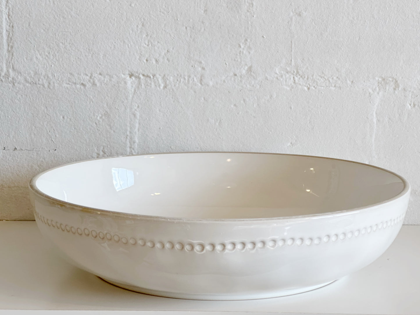 White Stoneware Bowl