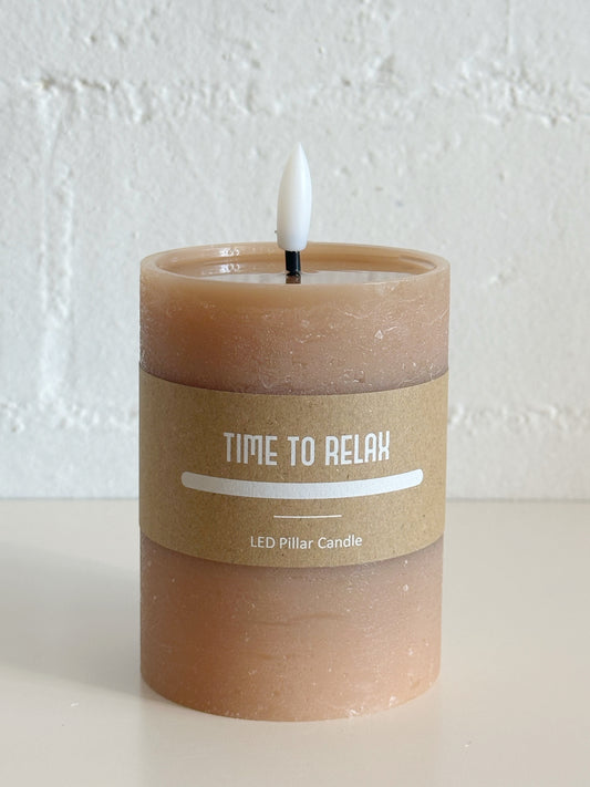 CARAMEL LED PILLAR CANDLE