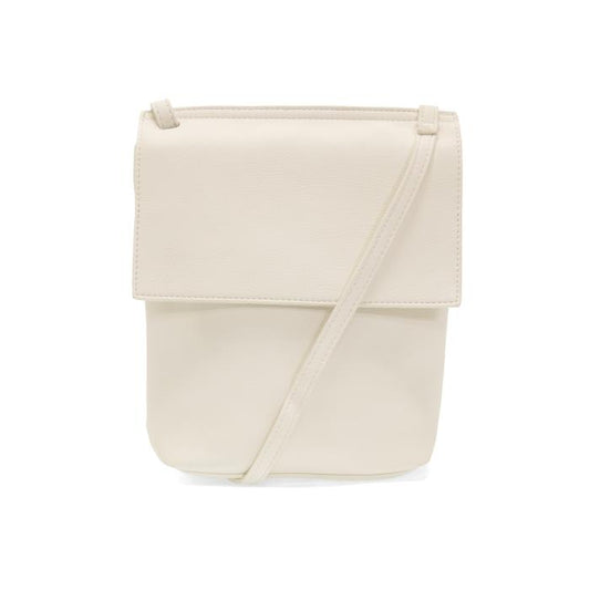 White Aimee Front Flap Crossbody