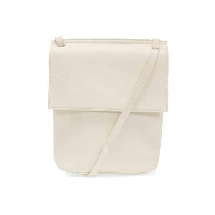 White Aimee Front Flap Crossbody