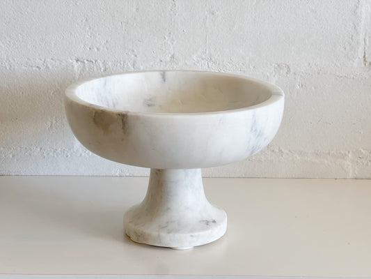 WHITE MARBLE RAISED BOWL