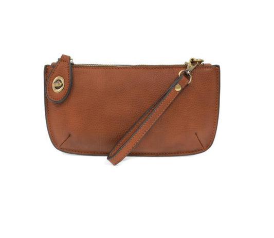 Dark Maple Mini Crossbody Wristlet Clutch