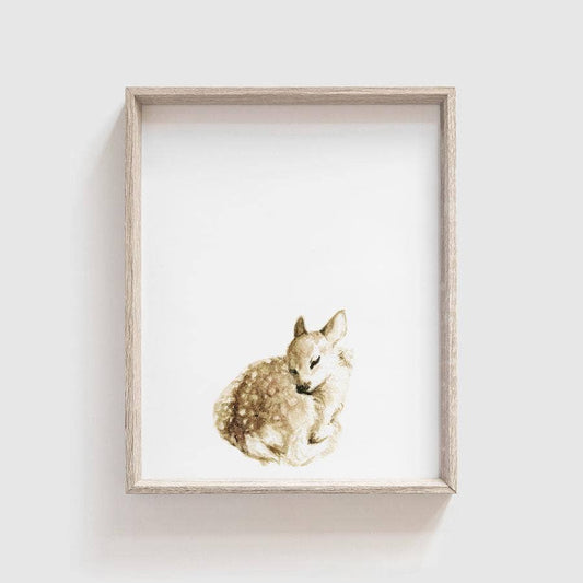 Sleeping Deer Art Print: 5 x 7"
