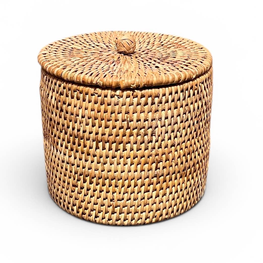 Toilet Paper Holder (Single Roll) with Lid  : Natural Matte