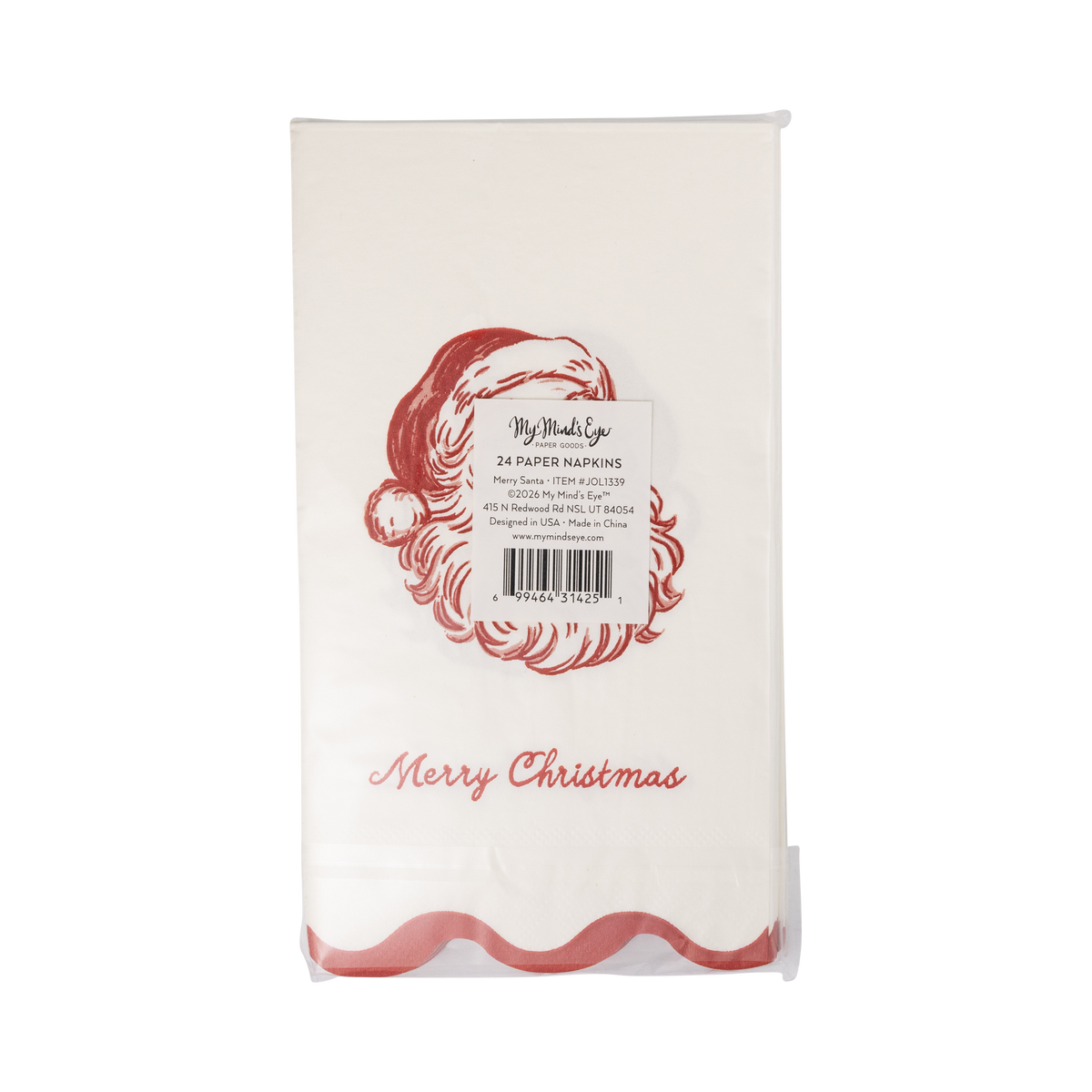 JOL1339 - Santa Merry Christmas Dinner Napkin