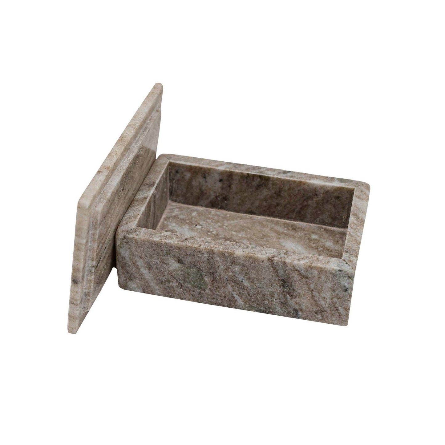 Soren Beige Marble Box With Lid