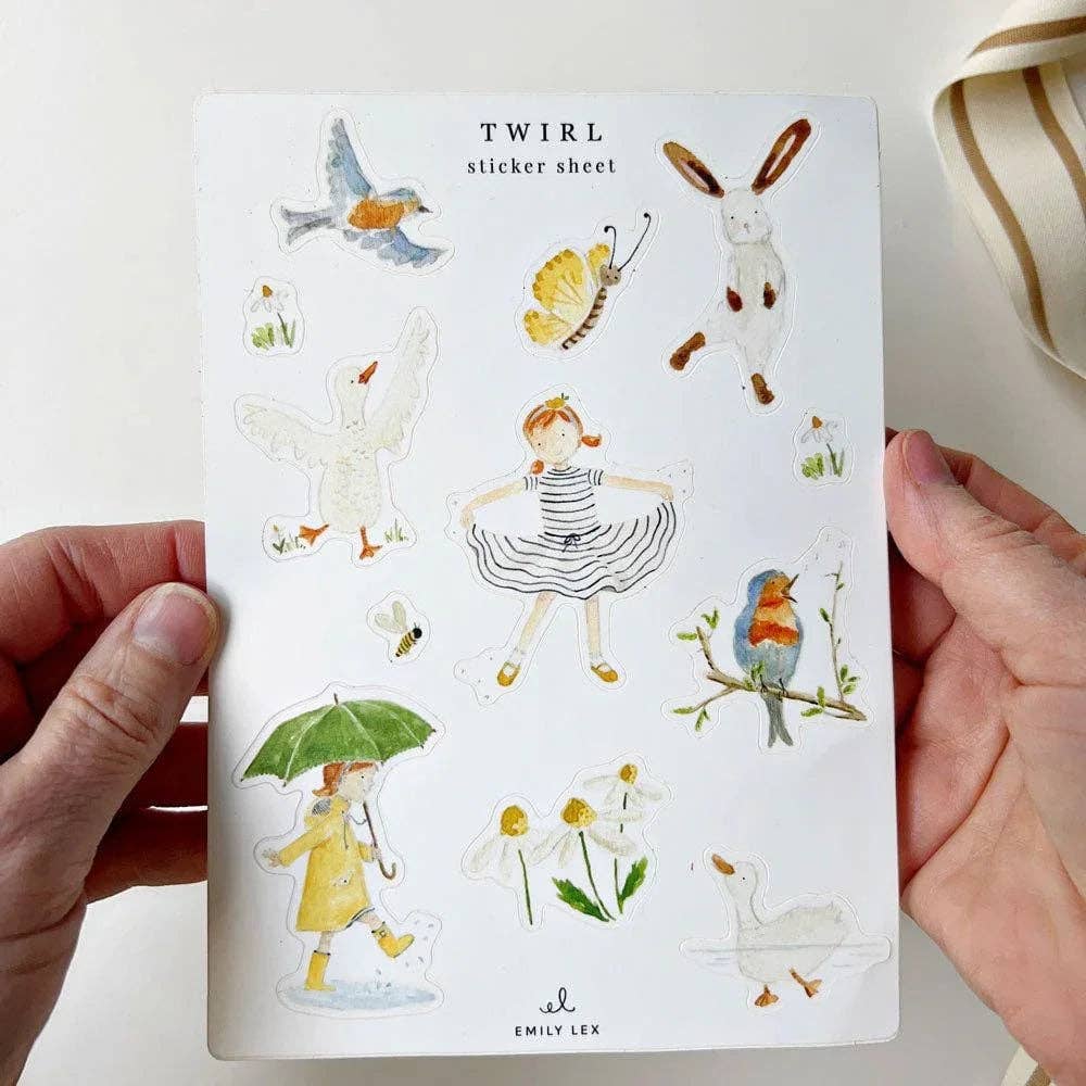 Twirl sticker sheets
