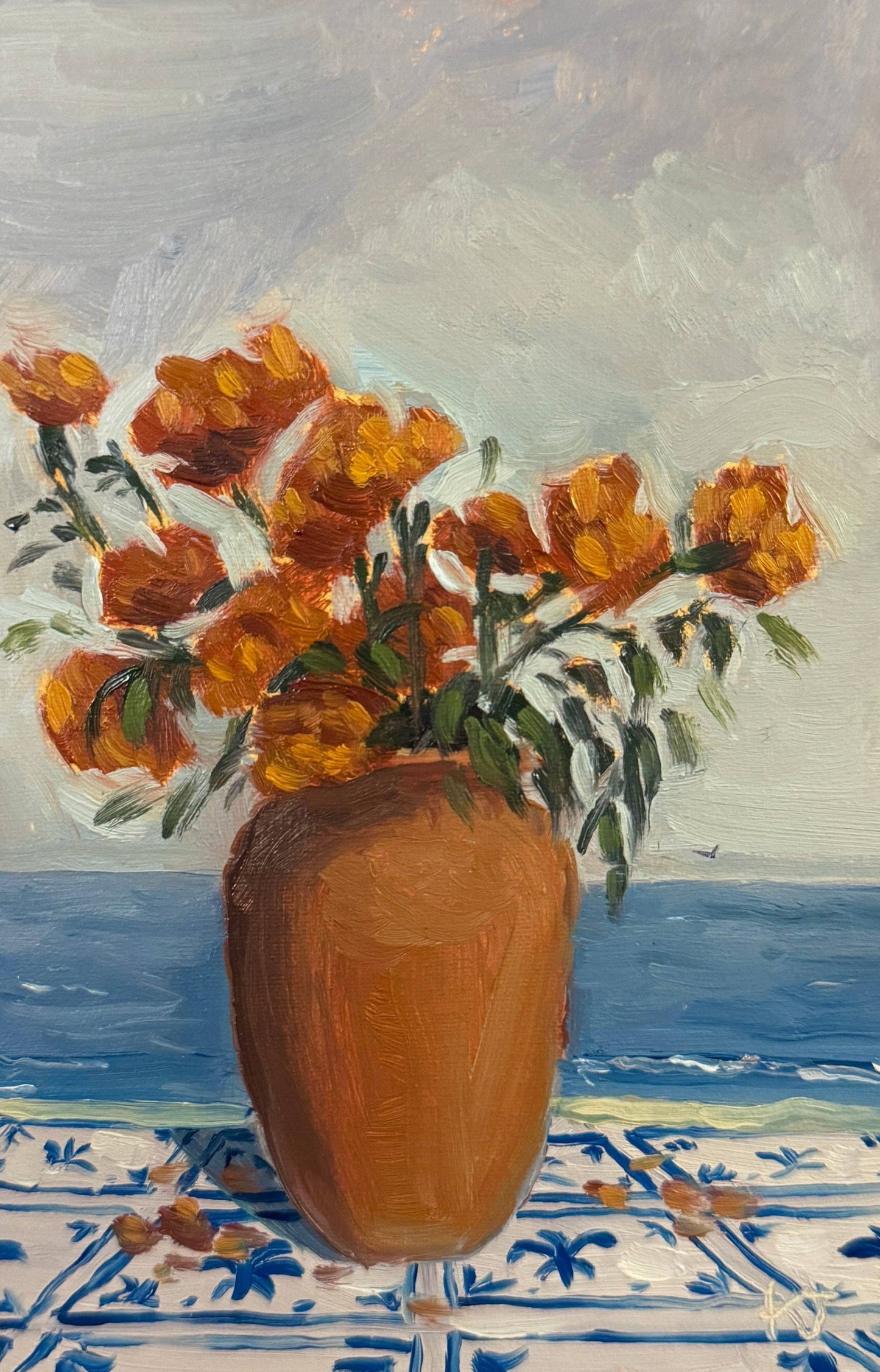 "Coastal Marigolds": 5x7 Print