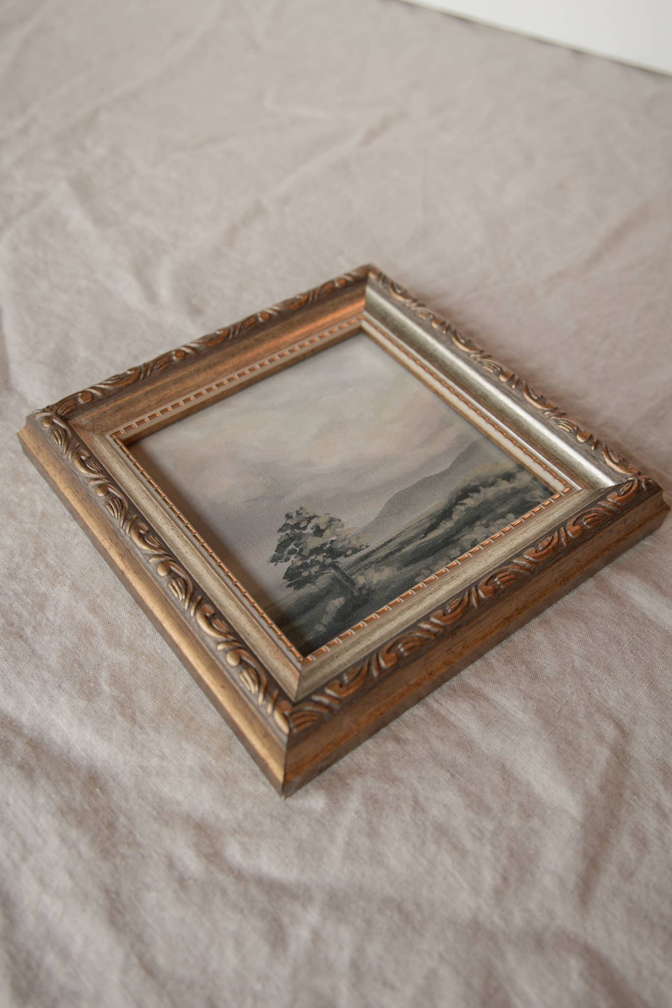 Antique Style Framed Art Print-Landscape-"Idyllic"