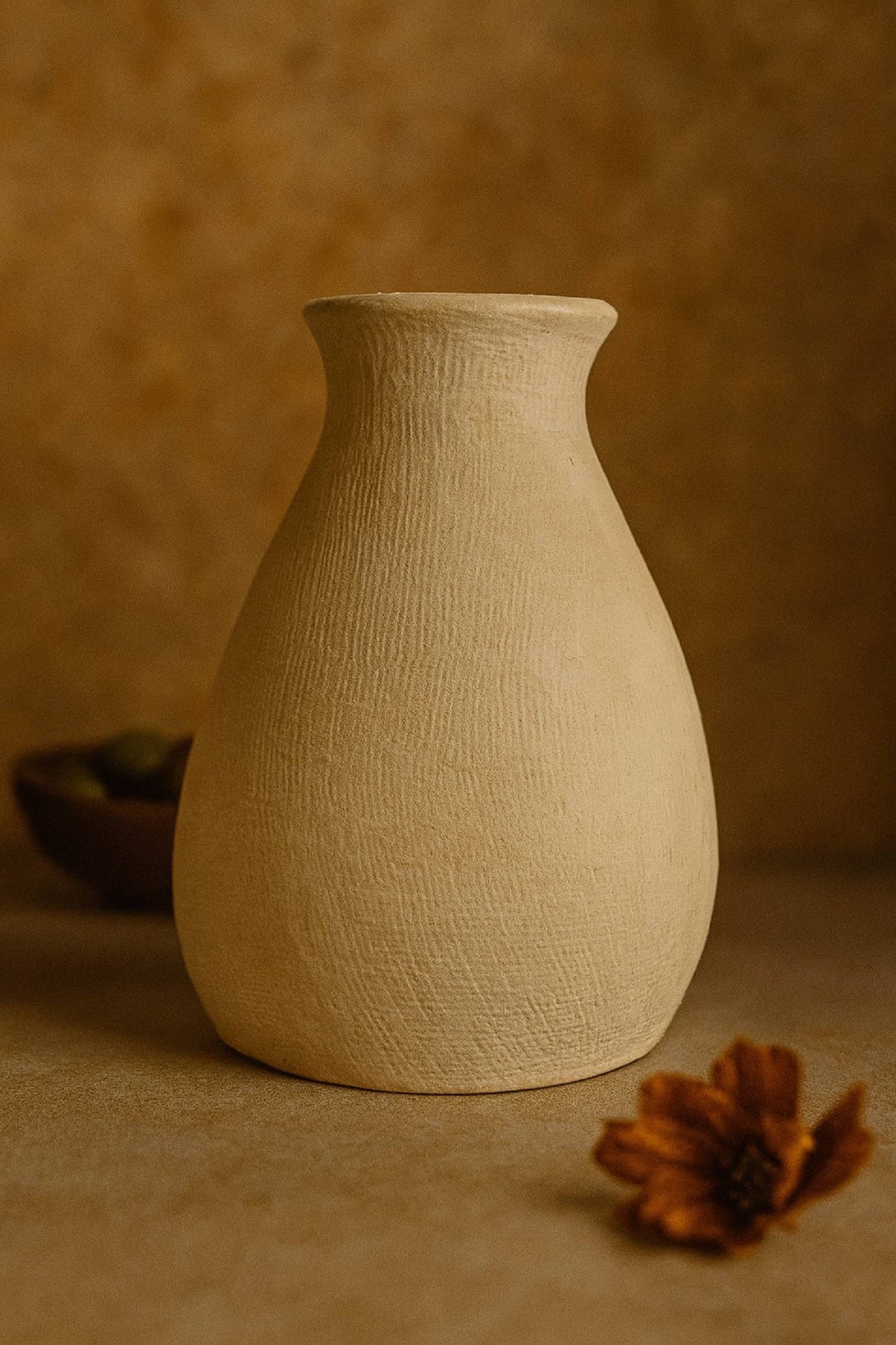 Paper Mache Vase Natural