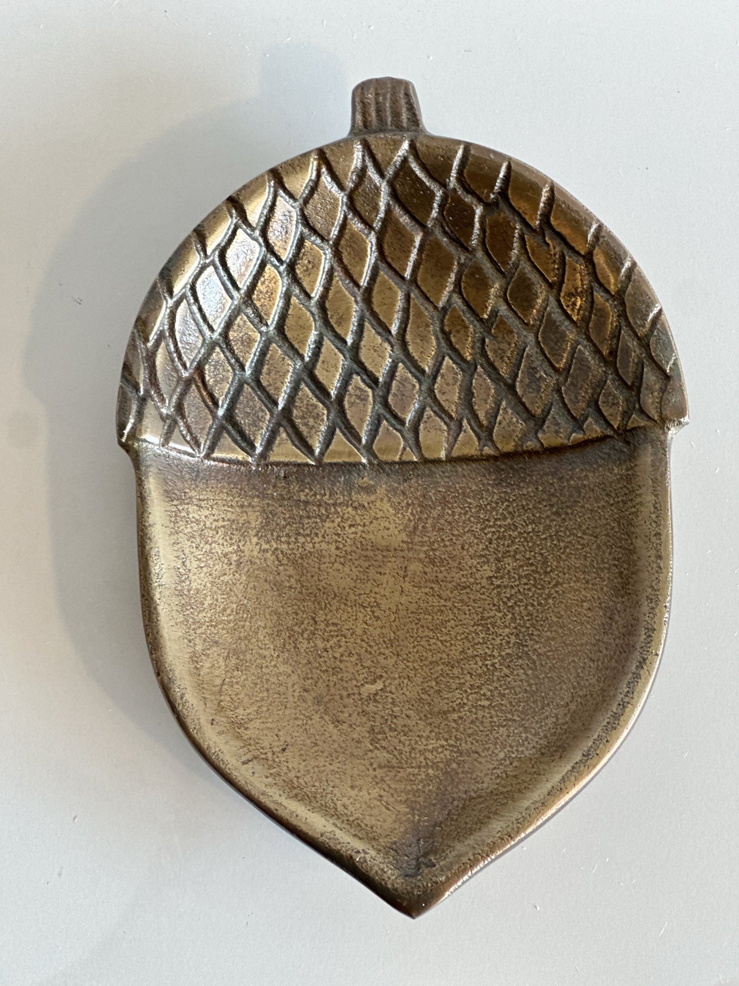 Antique Gold Acorn Dish