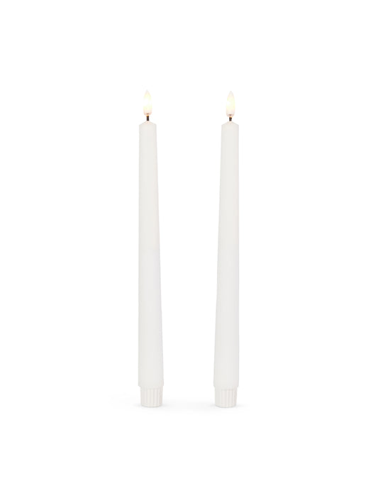 11" White Taper Candles