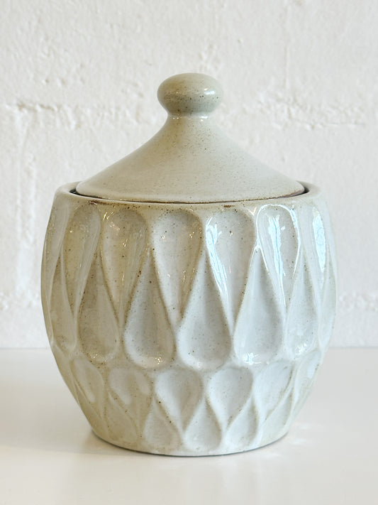 LARGE TEAR DROP CANISTER WITH LID