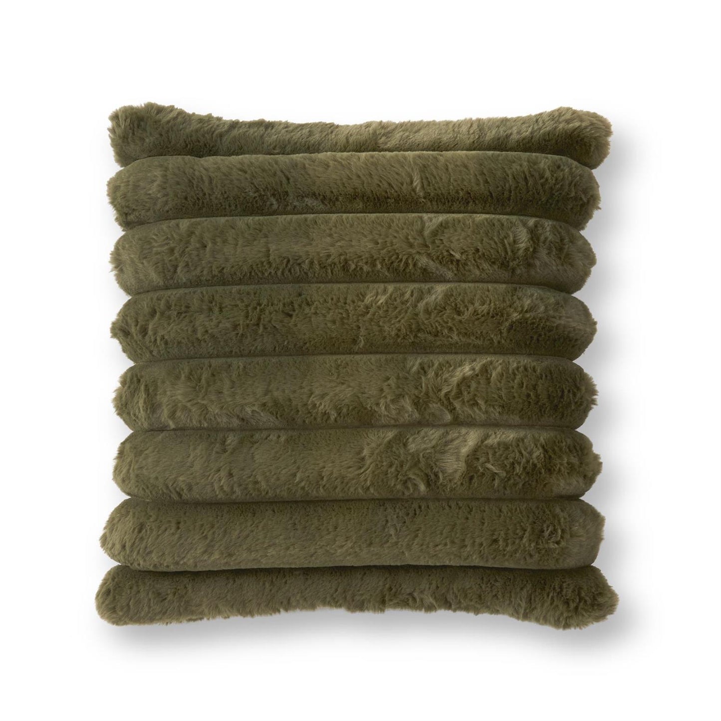 18” Dark Green Faux Fur Pillow