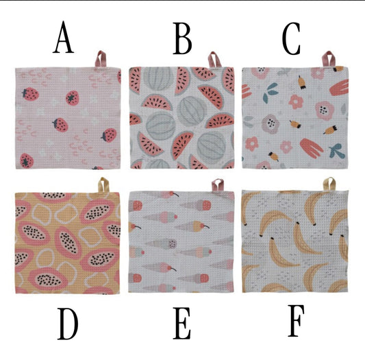 Printed Recycled Microfibre Dish Cloth