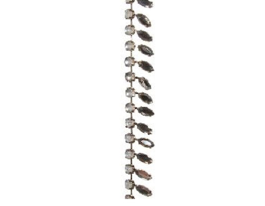 Jewel garland in smoked silver 5 ft