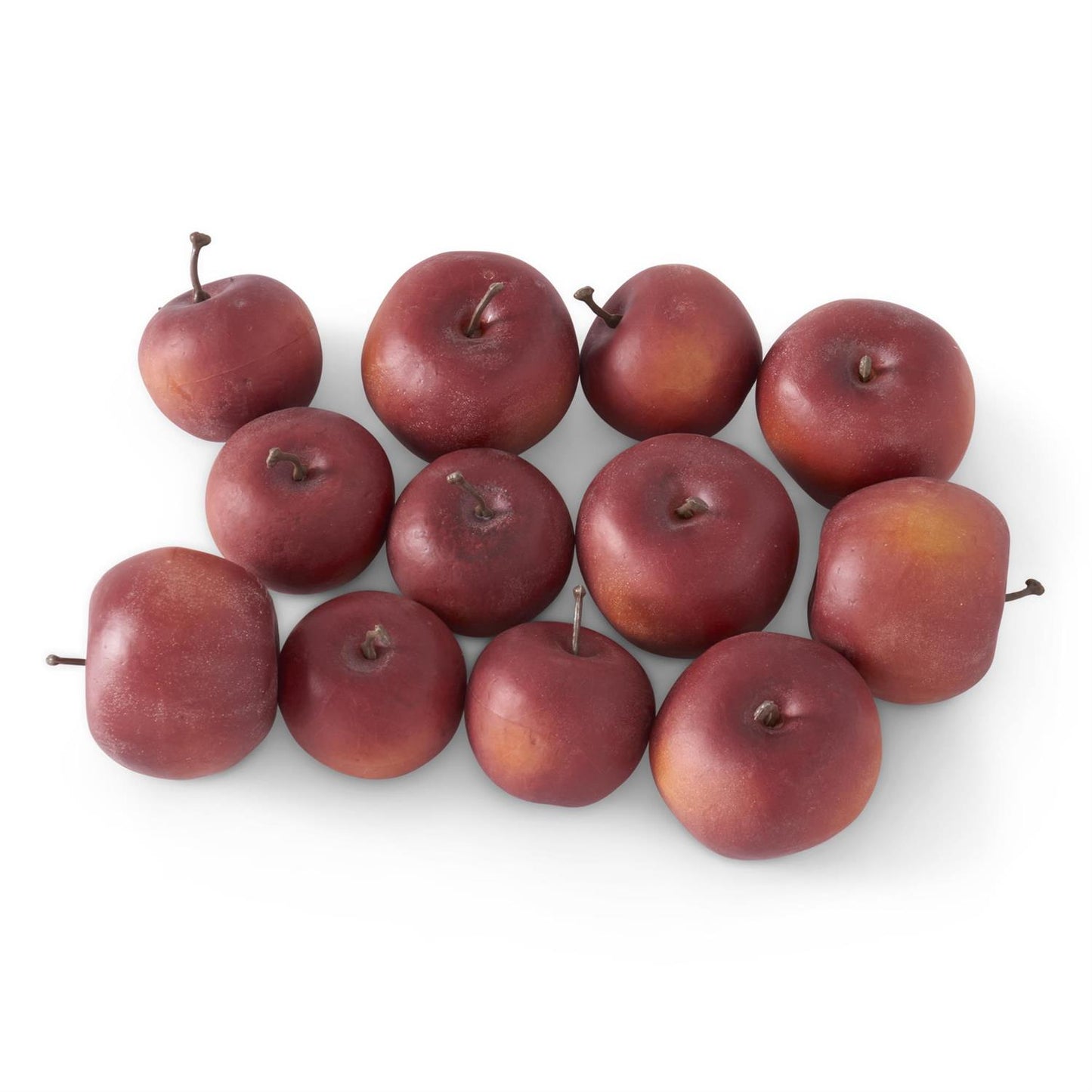 Bag of 12 - 2.75 Inch Burgundy Red Speckled Apple