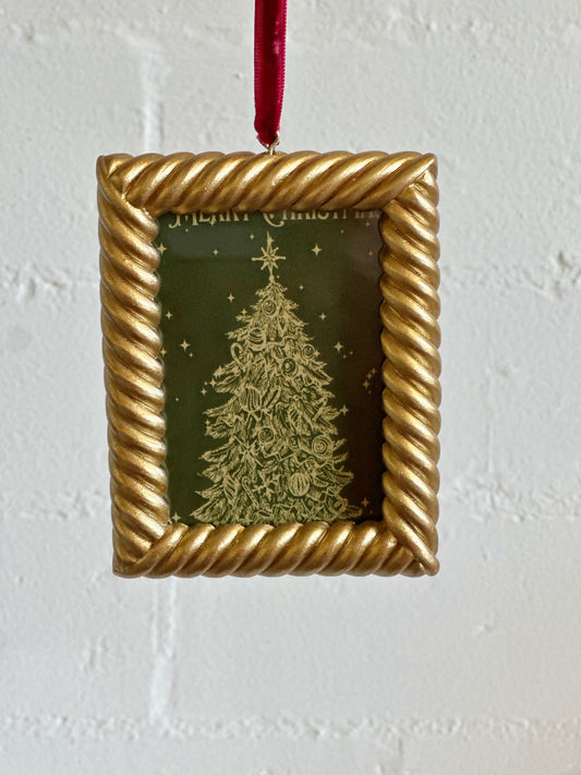 GOLD SQUARE FRAME ORNAMENT