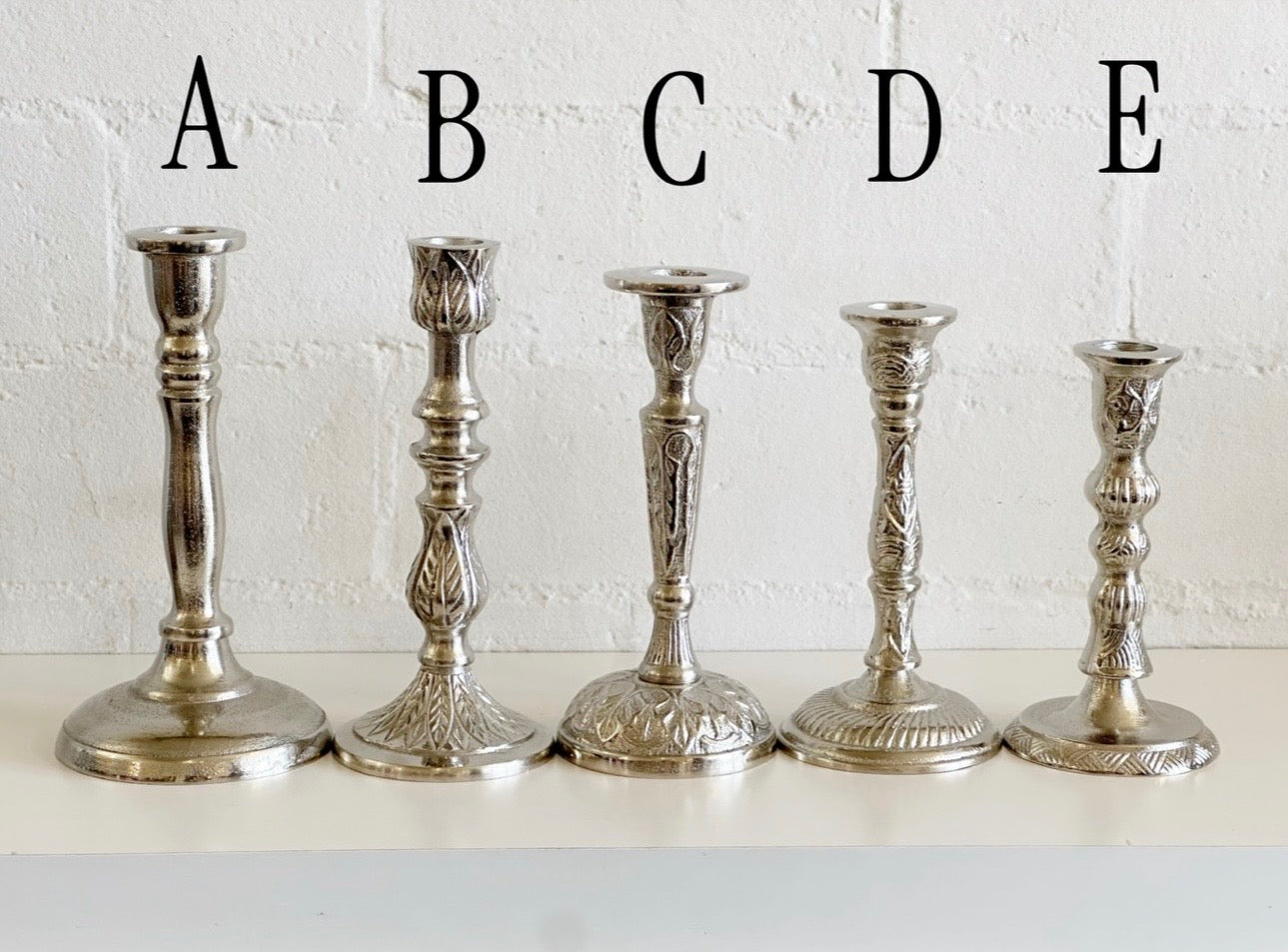 Raw Nickel Metal Candle Stick