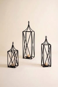 Forged-Iron Lanterns with Glass Inserts