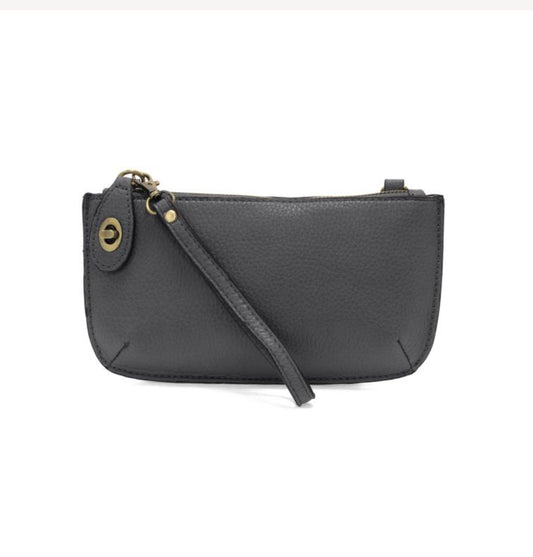 Shadow Grey Mini Crossbody Wristlet Clutch