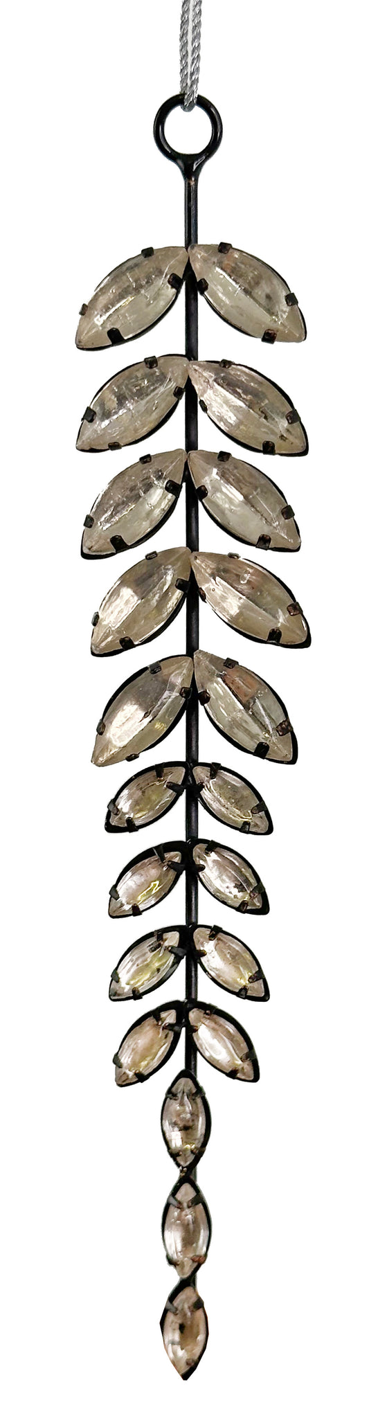 Silver Jewel Leaf Ornament