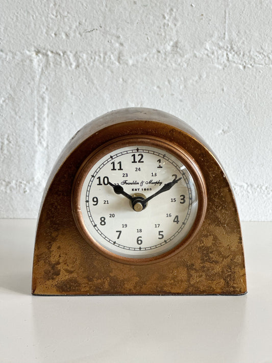 Antique Brass Table Clock