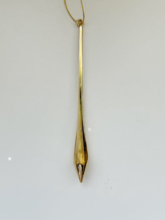 Gold Glass Icicle Ornament