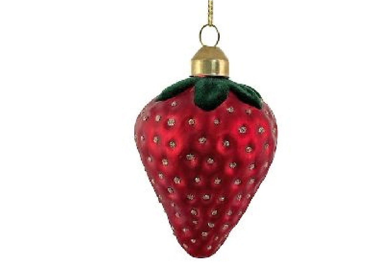 Glass Strawberry Ornament