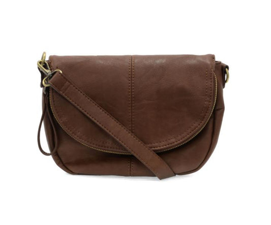 Walnut Helene Small Saddle Crossbody