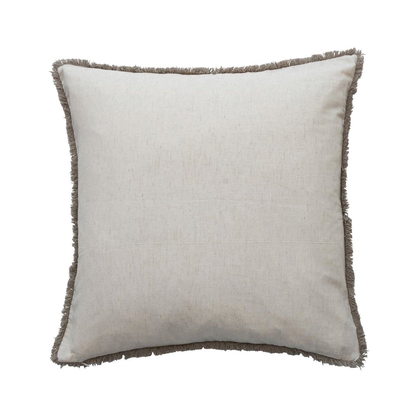 Cotton Velvet Printed Pillow w/ Fringe