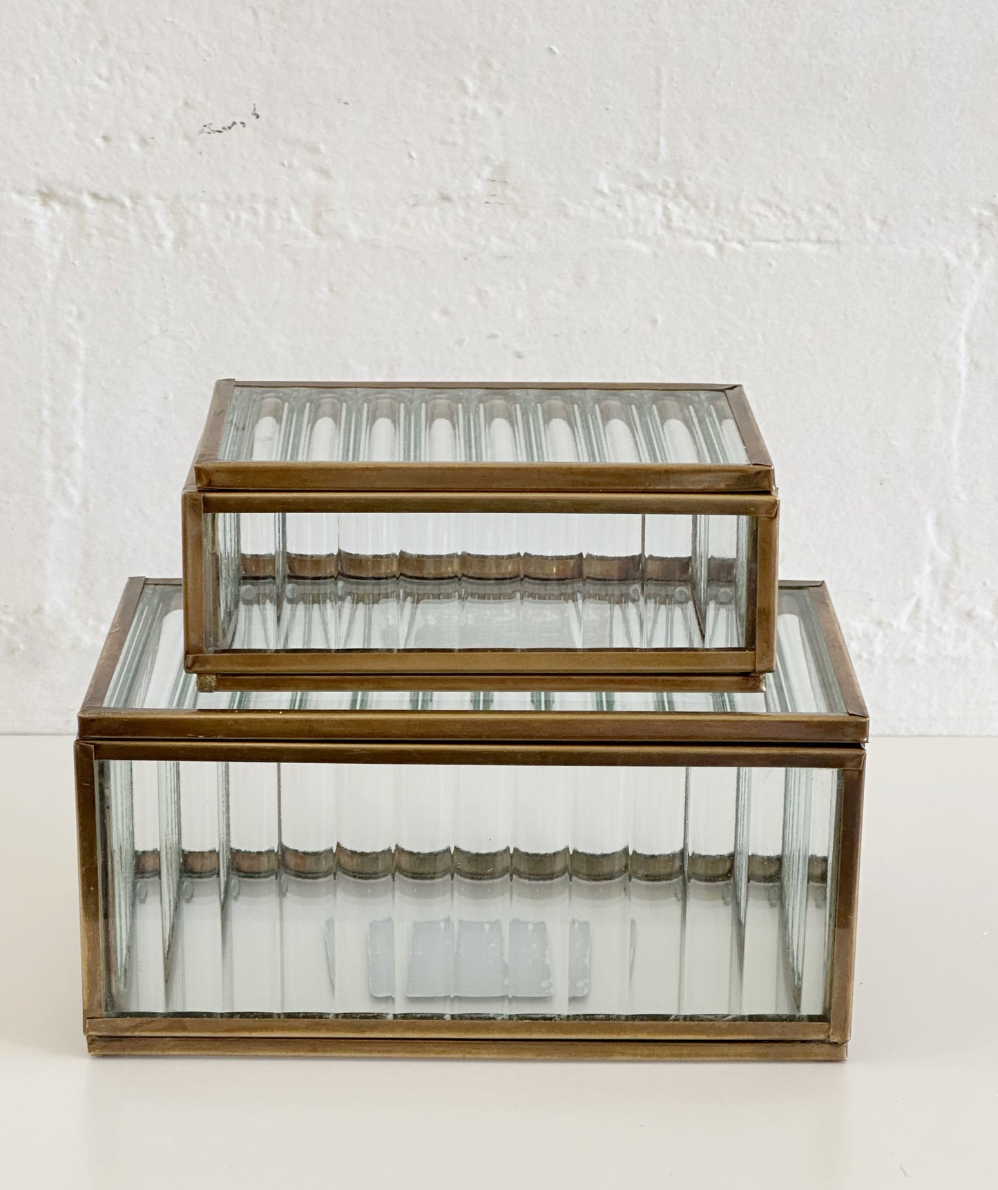 GLASS/BRASS DISPLAY BOXES