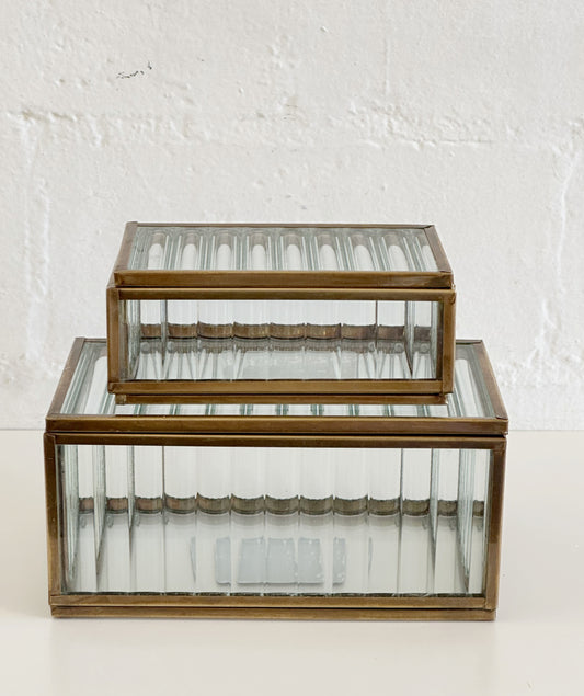 GLASS/BRASS DISPLAY BOXES