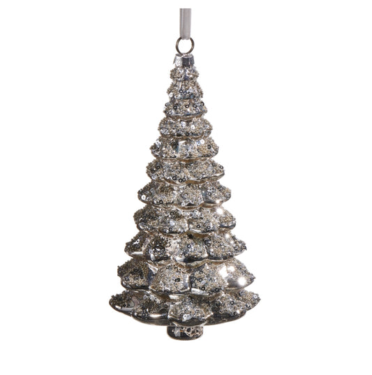 Silver Sparkle Tree Ornament