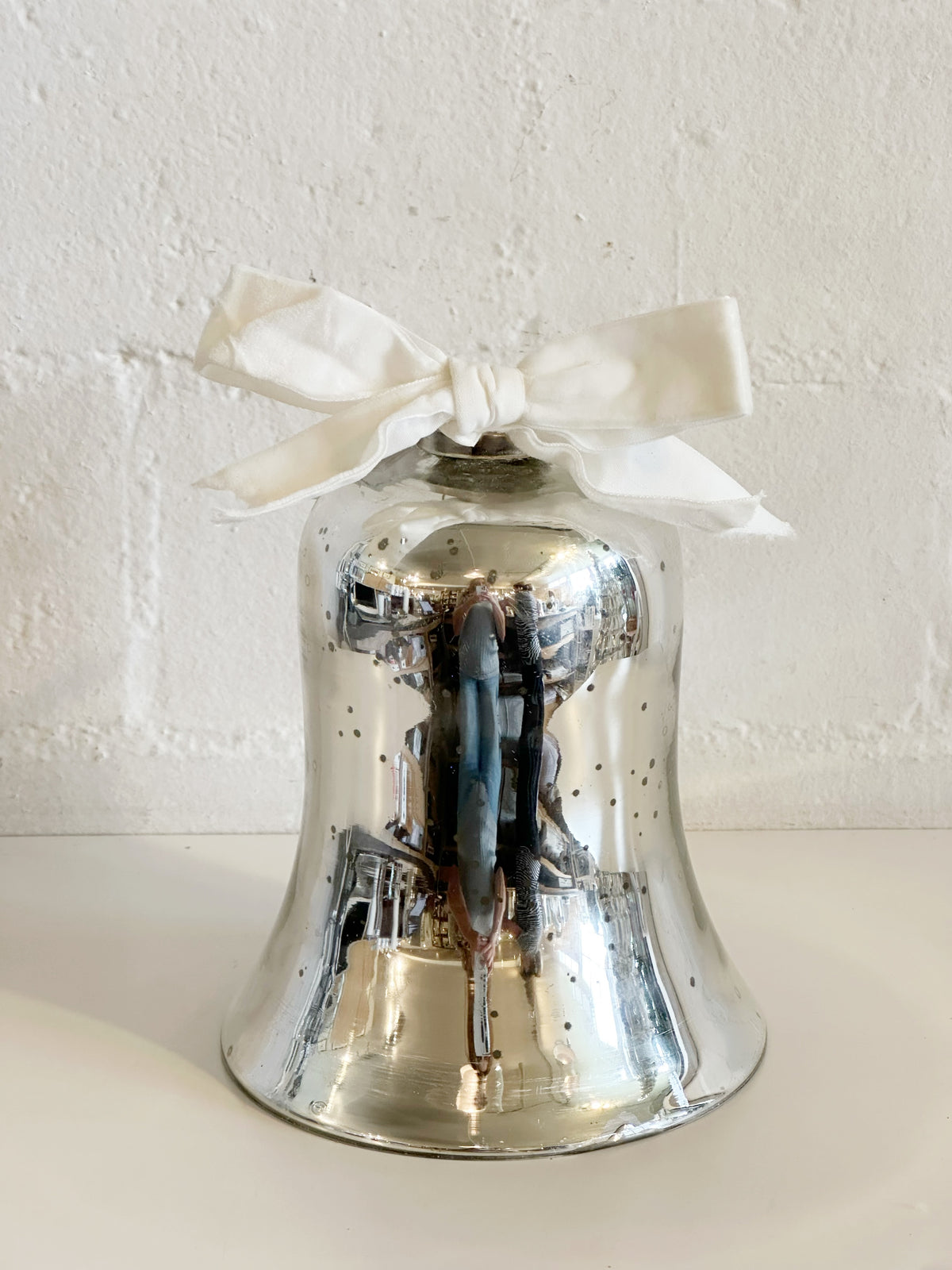 Mercury Glass Silver Bell - Small