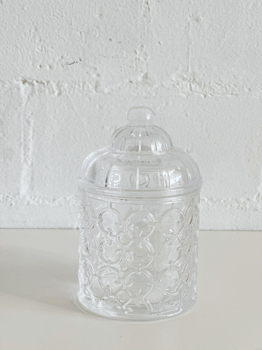 Clear Vintage Style Glass Canister
