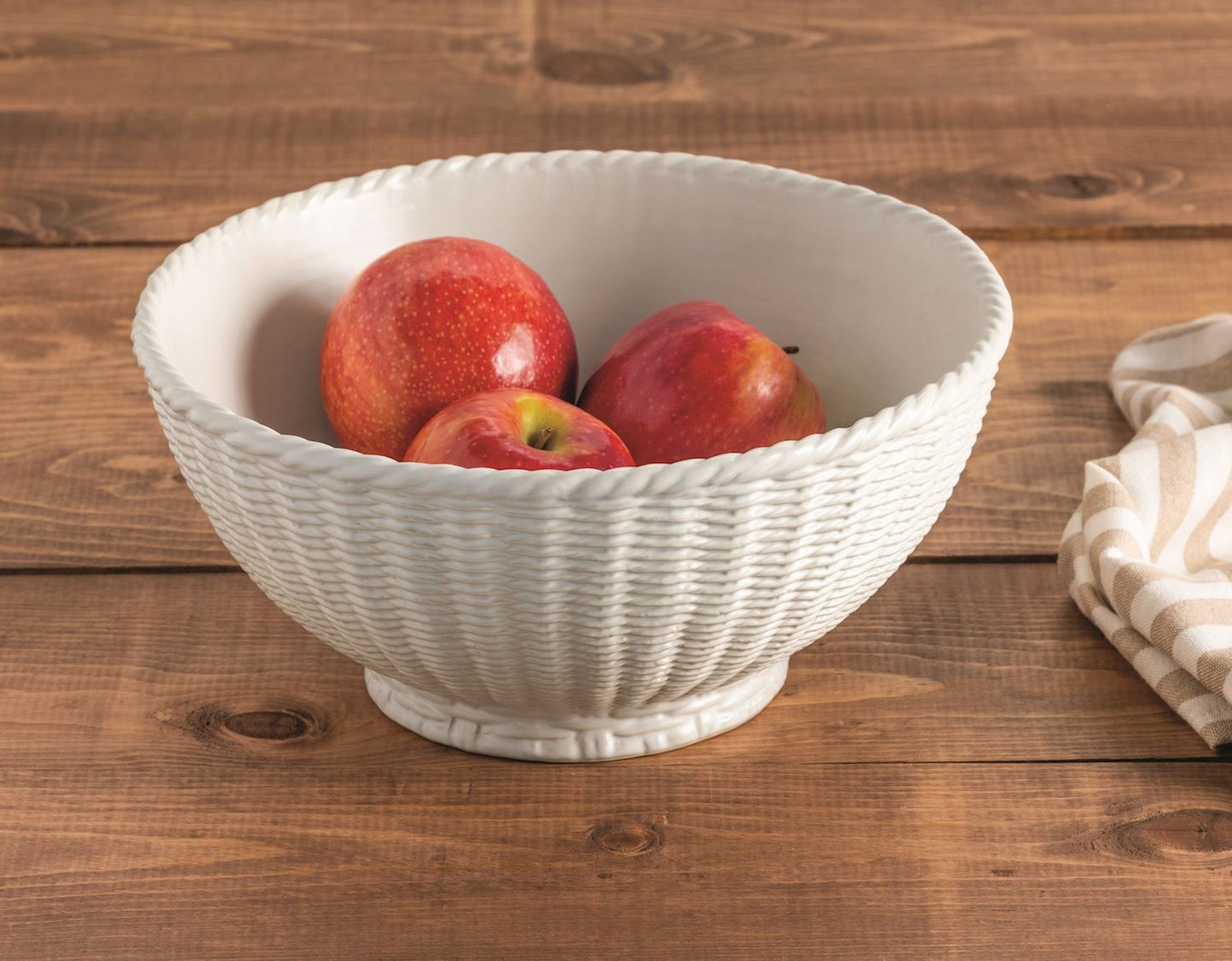 DECORATIVE CERAMIC WOVEN BOWL