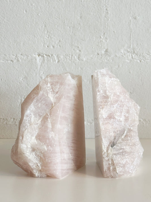 Rose Quartz Bookends