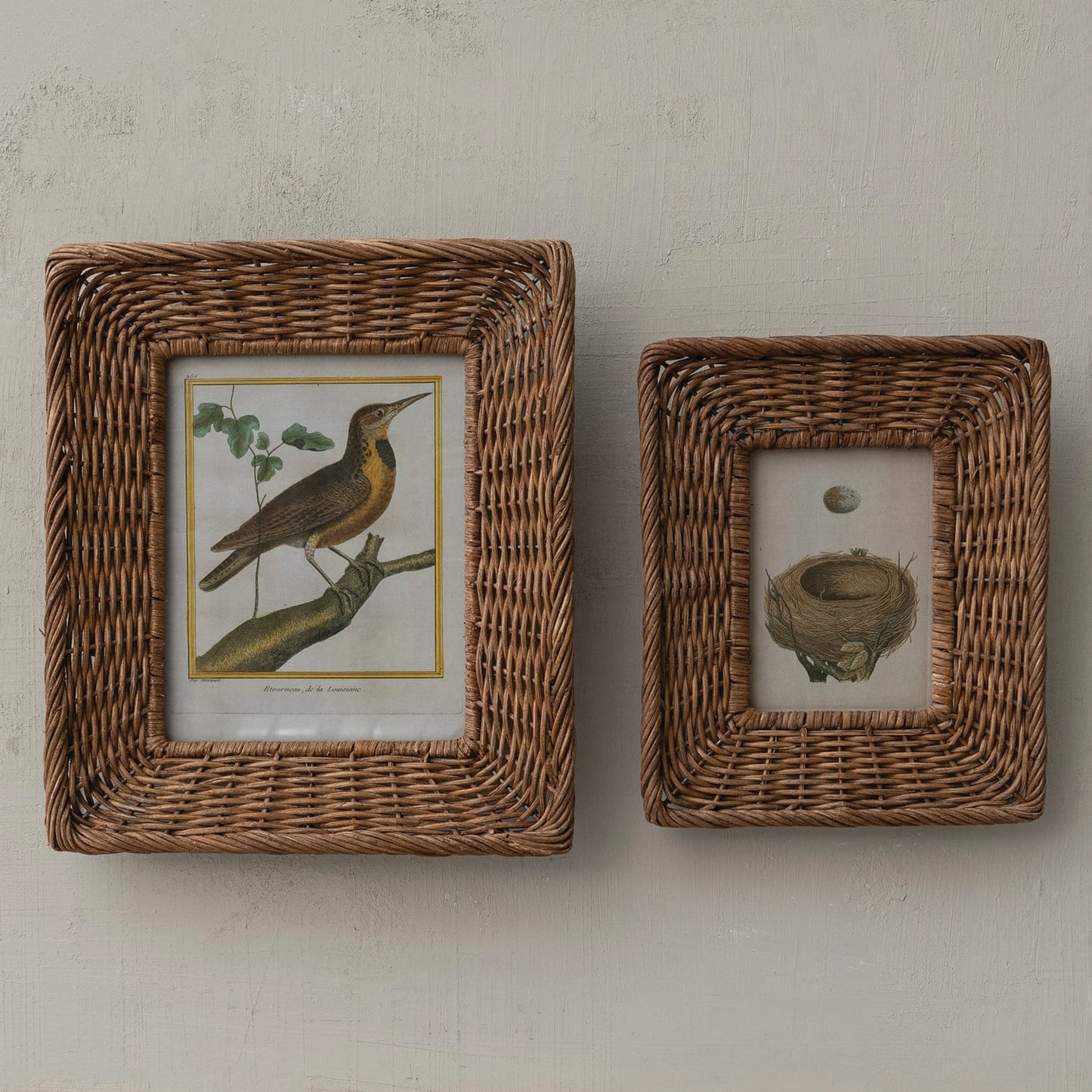 Hand-Woven Wicker Photo Frame (Holds 5" x 7" Photo)